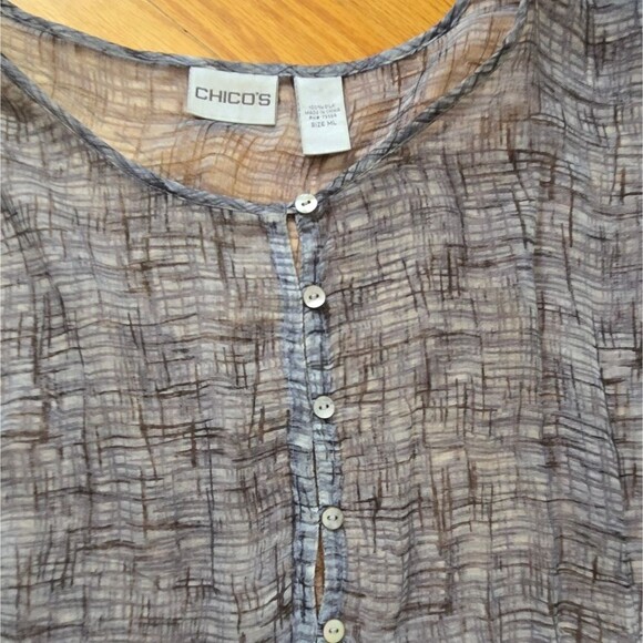 Chico's silk Kimono top flowy - Picture 6 of 6